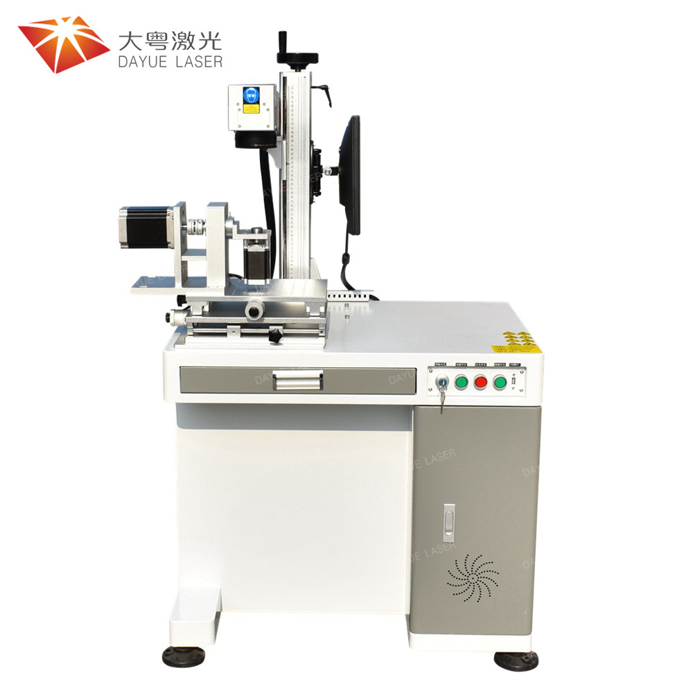 Two-dimensional two-axis rotating fiber laser marking machine